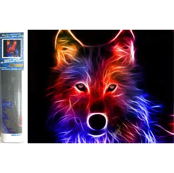 Diamantové malování Norimpex Vlčí přízrak 30 × 40 cm