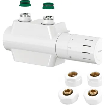 Radiátor UNI-SADA, universální středový ventil, Bílá