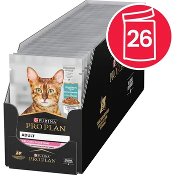 PRO PLAN Delicate Digestion kapsičky pro kočky mořské ryby ve šťávě 26x85 g