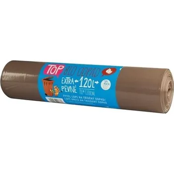 Pytle na odpadky VIPOR LDPE Top na bioodpad 120 l, 20 ks, hnědý