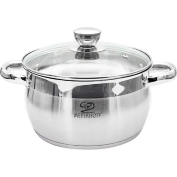 Hrnec Hrnec nerez ¤22x13cm 4,8L MEYERHOFF T2 sklo poklice KUTIL Sklad7 440808.00 (KUTIL Sklad7)
