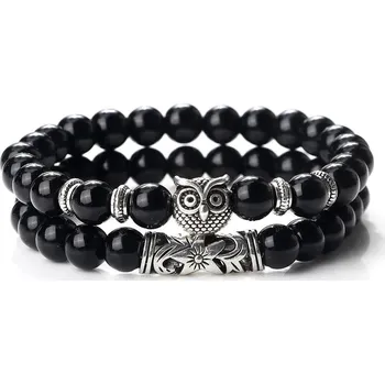 Náramek Predator Q1 Pánský náramek sova 2 ks 19cm XHB 33