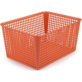 Plastový košík 15x20 cm - 2 designy, barva 2 lososová tmavá
