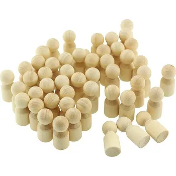 Figurka Dřevěná sada panenek pro stolní hry 50 ks