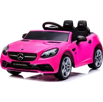 Dětské elektrovozidlo Mercedes SLC 300 růžový Pěnová Kola Eva, měkké sedadlo Licence Lithiová baterie