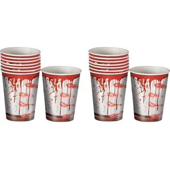 Kojenecká láhev GUIRCA Papírové kelímky krev/halloween 12 ks, 240 ml