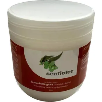 Pleťový peeling SENTIOTEC Pleťový peeling - sůl do sauny, eukalyptus/máta 1 kg