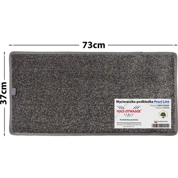 Gumová rohožka před dveře / odkapávač na boty 37x74 - grafitová barva