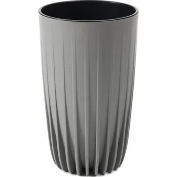 Květináč Lamela Květináč MIRA průměr 25 cm, vysoký, wood šedý