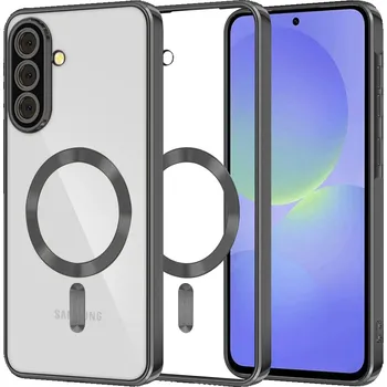 Náhradní kryt pro mobilní telefon Techsuit - Kryt Luxusní křišťálový MagSafe - Samsung Galaxy A56 5G - černý