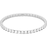 Preciosa Náramek z chirurgické oceli Hype s kubickou zirkonií Preciosa, bílý