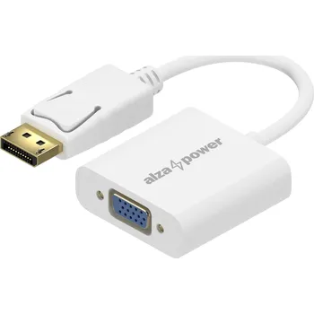 Datové redukce AlzaPower DisplayPort (M) to VGA (F) 0.18m bílý