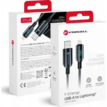 Datový kabel Kabel USB - Apple Lightning Forcell 1,2 m černý