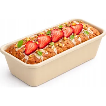 Nádoba na pečení Forma na pečení forma na biskupský chlebíček ocelová s nepřilnavým povrchem 25x12x7,1 cm kašmírová