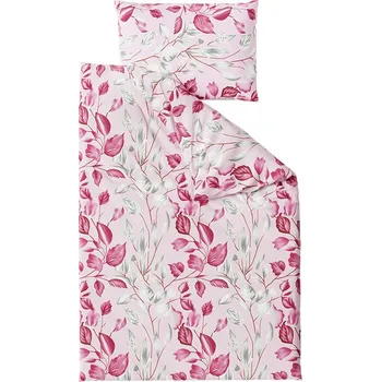 Povlečení TEXTILOMANIE Bavlněné povlečení LISTY růžové