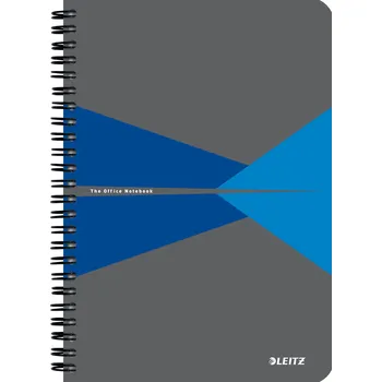 Zápisník LEITZ Office A5, měkké desky, čtverečkovaný, modrý
