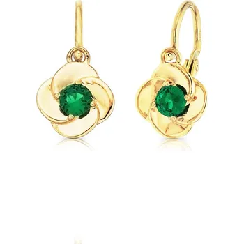 Náušnice DOLCZE Little Green 110100 (Au585/1000, 1,03g)