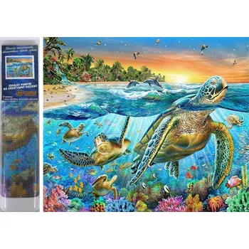 Diamantové malování Norimpex Želvy 30 × 40 cm