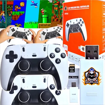 Herní konzole RETRO HERNÍ KONZOLE 20000 HER VERZE 2025 HDMI 2 OVLADAČE 64GB EMULÁTOR HRY TV