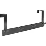 Walteco věšák na dveře 4 háčky, zavěšení 40 mm, matná černá