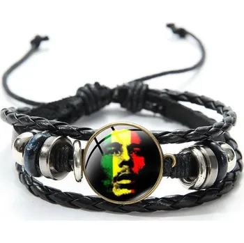 Náramek Predator Q1 Kožený náramek Bob Marley - 1