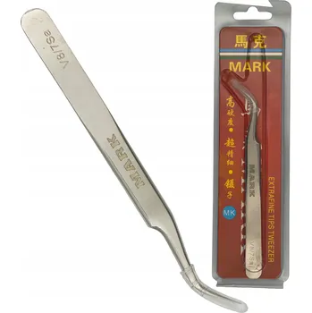 Kosmetická pinzeta Přesná pinzeta pinzeta zakřivená Mark V8 / 7sa tenká ostrá