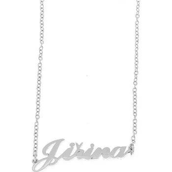 Náramek Ewena Řetízek z oceli se jménem Jiřina stříbrný