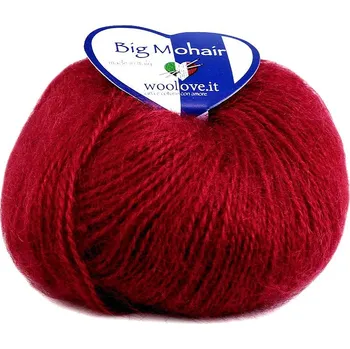 Galanterie Pletací příze Big Mohair 25 g, barva 5 (16) červená karmínová