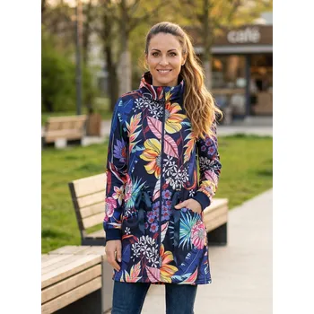 Dámská mikina Dámská prodloužená mikina KIXMI KORTNEY TMAVĚ MODRÁ S