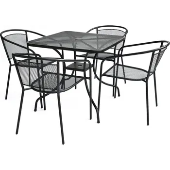 Zahradní sestava ROJAPLAST Set zahradního nábytku ZWMT-80 zahradní stůl 1 + 4 zahradní židle ZWMC-32