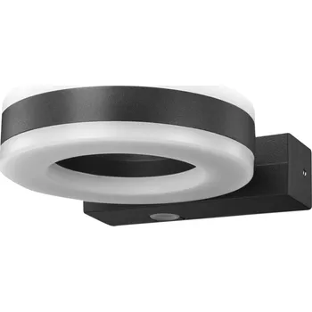 Žárovka Eurakles Venkovní nástěnné LED svítidlo NIKKI, 20 W, IP65, pr. 20 cm, antracit