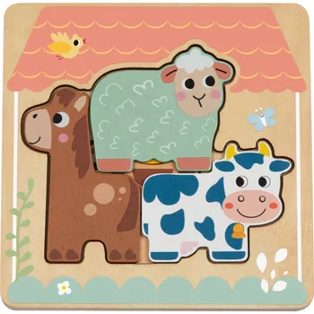 Dětské zboží BusyKids Montessori dřevěné puzzle - Farma
