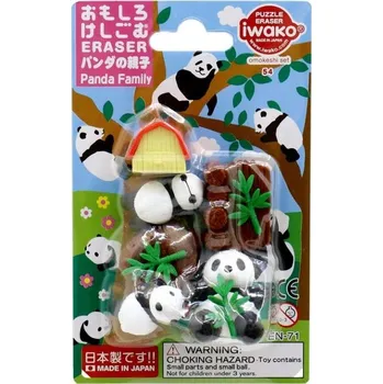 Pryž Iwako Panda Family Set - balení 9 ks