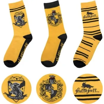 Pánská móda Harry Potter Hufflepuff 3 páry, uni vel. - ponožky