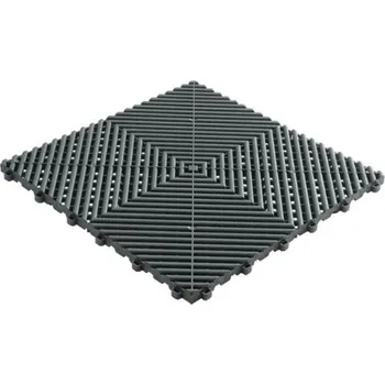 Swisstrax dlaždice modulární podlahy typu Ribtrax Pro 40×40 cm barva Slate Grey šedá