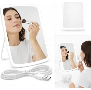 Kosmetické zrcátko Kosmetické zrcátko s LED osvětlením, bezdrátové, nastavitelné, USB-C, 3 režimy