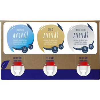 Aviváž AlzaEco aviváže (Blue Wash, Gold, White Cotton) 3× 1,5 l (150 praní)