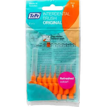 Zubní kartáček TEPE Normal 0,45 mm oranžový 8 ks