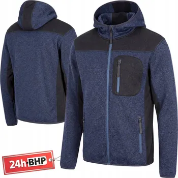Pánská mikina MIKINA Dresová BOZP Pánská TEPLÁ Granátová ROZEPÍNACÍ s kapucí do práce