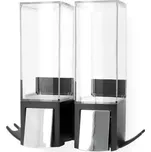 Compactor Edge RAN9656 nástěnný dávkovač mýdla / šampónu / desinfekce, chrom / ABS plast - černý 2 x