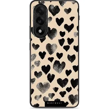 Mobiwear Glossy lesklé pouzdro na OnePlus Nord 5 černá srdíčka
