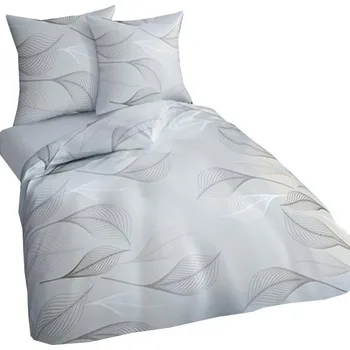 Povlečení 4sleep Flanelové povlečení 140/200 + 70/90 - 5005A Listy béžové