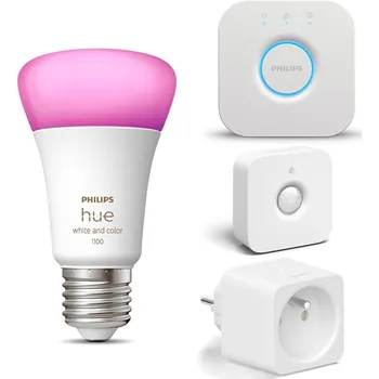 Osvětlení Philips HUE Bridge EU + Philips Hue Motion Sensor EU + Philips Hue 1x Smart plug BE/FR + Philips Hue