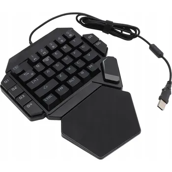 Klávesnice Herní mechanická klávesnice jednou rukou RGB, 35 kláves, modré spínače, model Q0