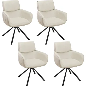 Jídelní židle Sada 4 ks jídelních židlí Ryker béžová