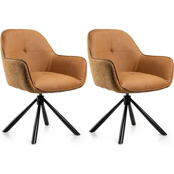 Jídelní židle Sada 2 ks jídelních křesel Tokio hnědá