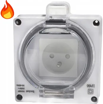 Elektrická zásuvka VODOTĚSNÁ VENKOVNÍ ZÁSUVKA 230V IP66 Z PRZEŁĄCZNIKIEM