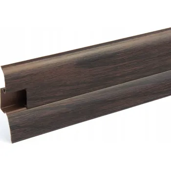 soklová lišta Podlahová lišta soklová 62mm PVC WENGE VZORKY