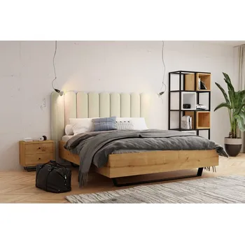 Čalouněný nástěnný panel plot 20 x 70 x 3 cm krémová