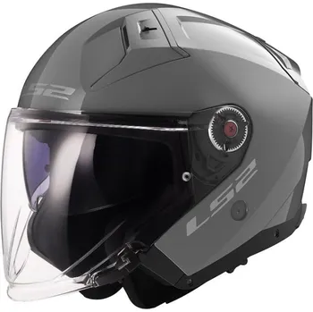 Helma na motorku LS2 INFINITY II-06 HPFC skútr jet helma nardo šedá vel. L